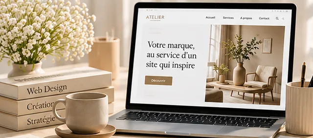 Aperçu d’un site web professionnel