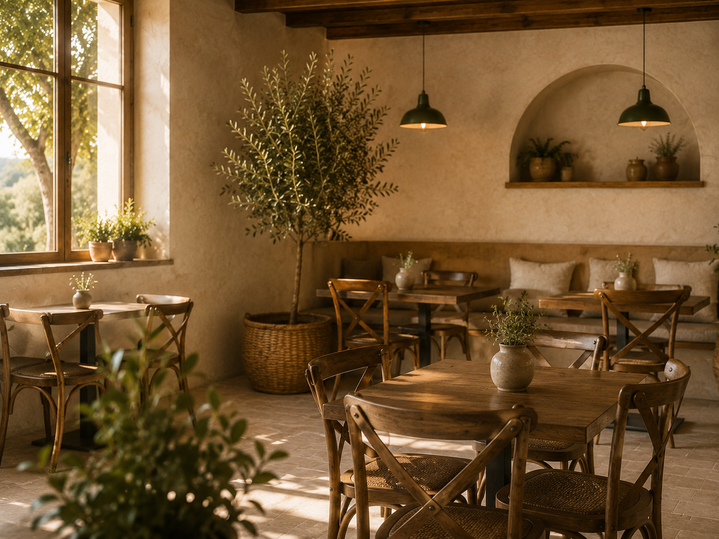 Interior de la cafetería La Prun