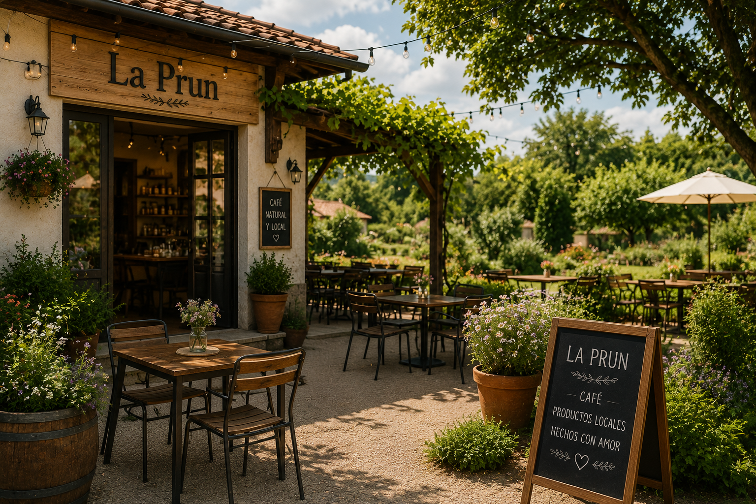 Terraza exterior de La Prun