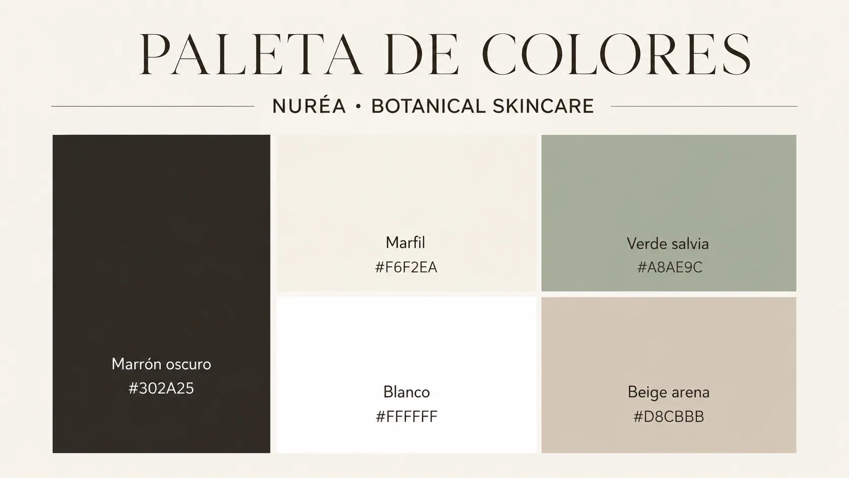 Palette de couleurs de NURÉA